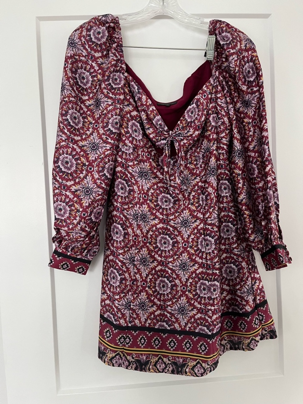 Majorelle Burgundy Floral mini Dress